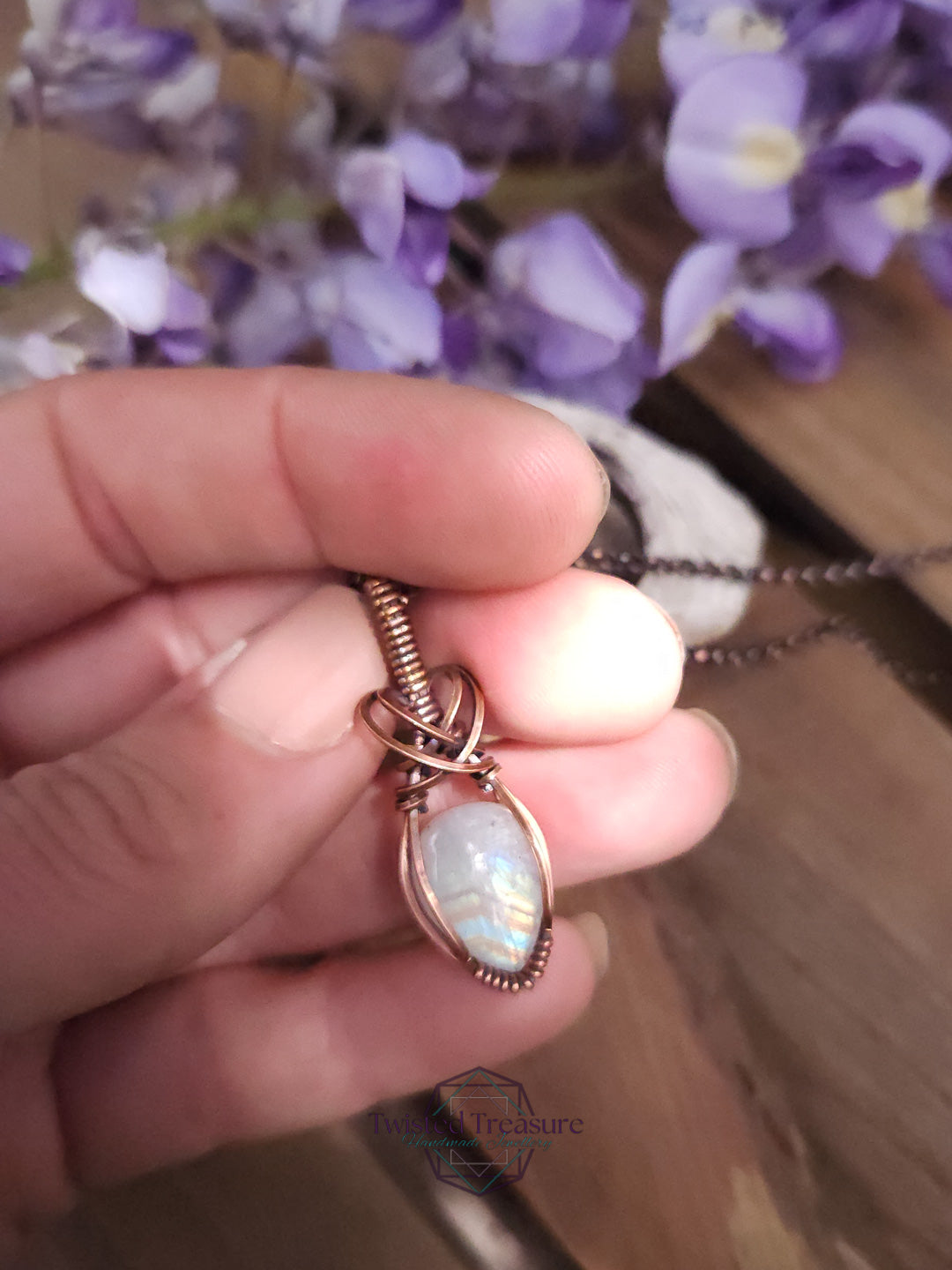 Moonstone and Copper Necklace