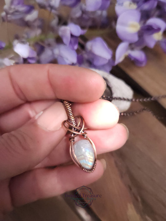 Moonstone and Copper Necklace