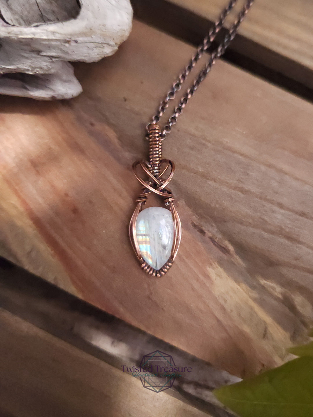 Moonstone and Copper Necklace