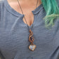 Moonstone, Amethyst and Copper Necklace