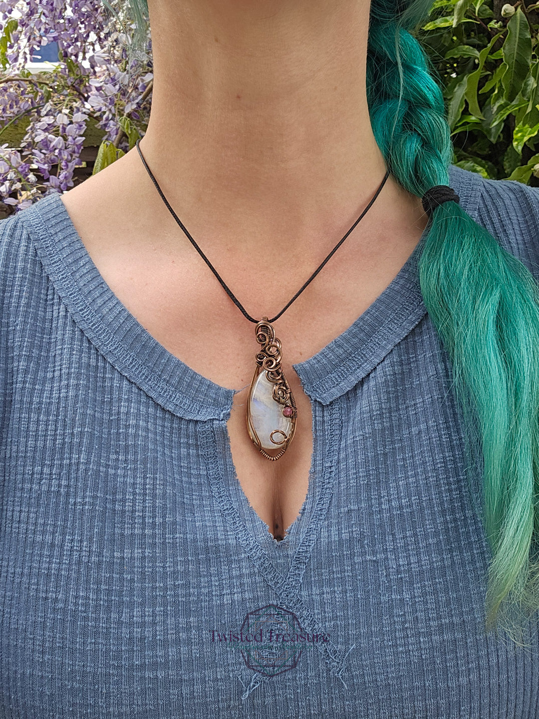 Moonstone and Copper Necklace