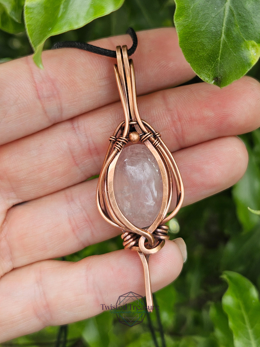 Rose Quartz and Copper Necklace