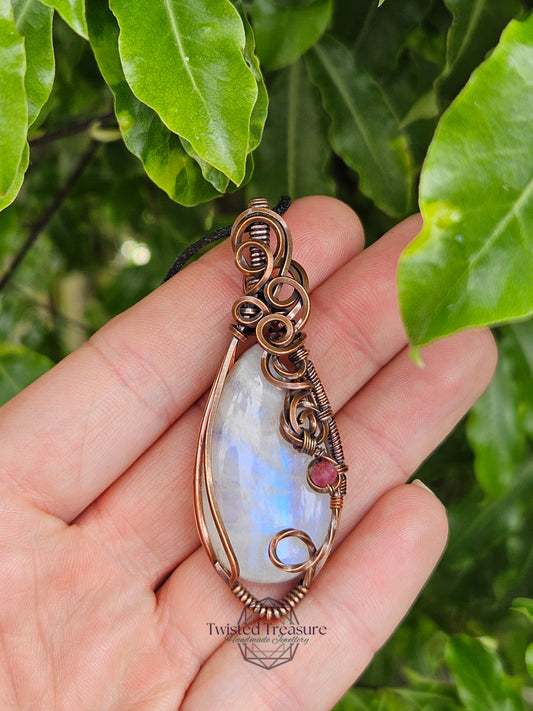 Moonstone and Copper Necklace