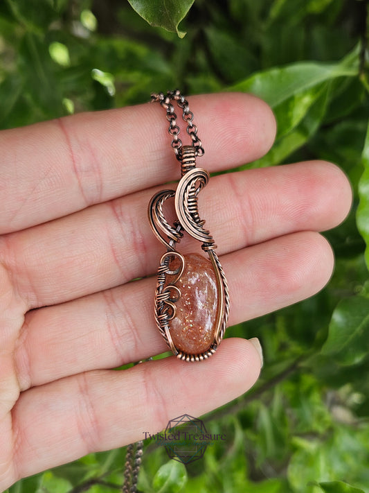 Sunstone and Copper Necklace