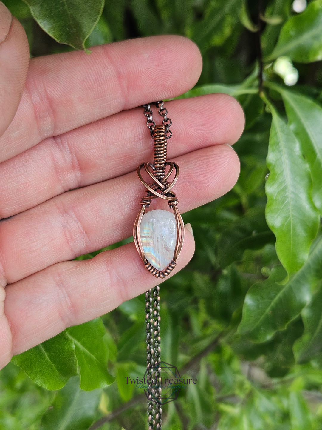 Moonstone and Copper Necklace