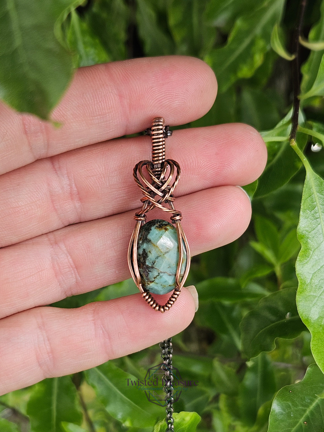 African Turquoise and Copper Necklace