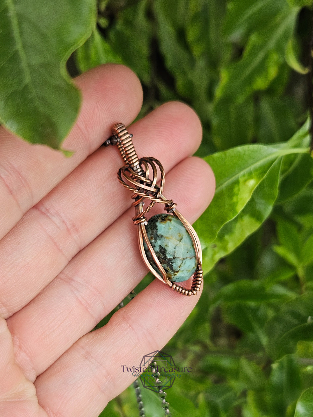 African Turquoise and Copper Necklace