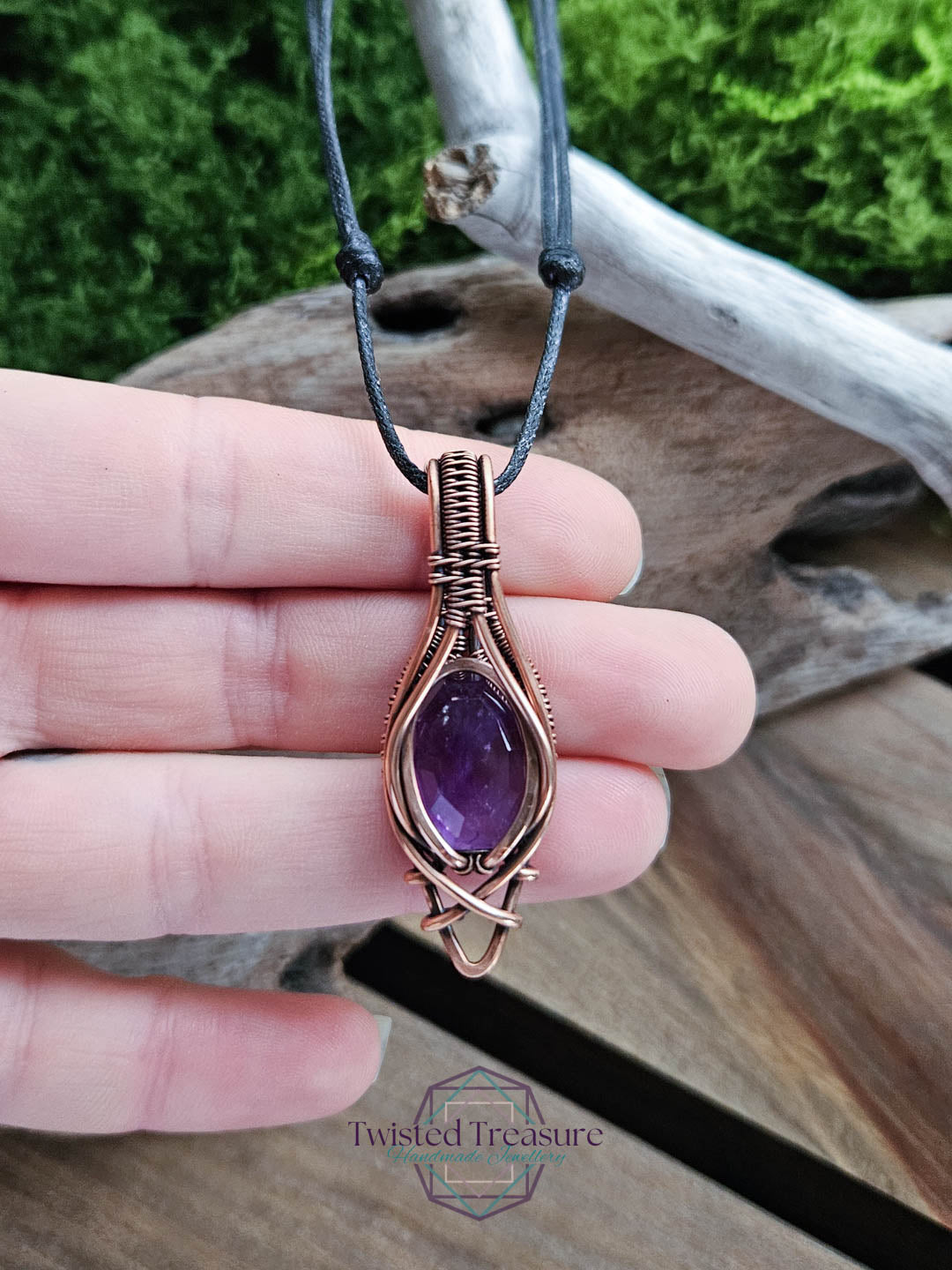 Amethyst Copper Necklace