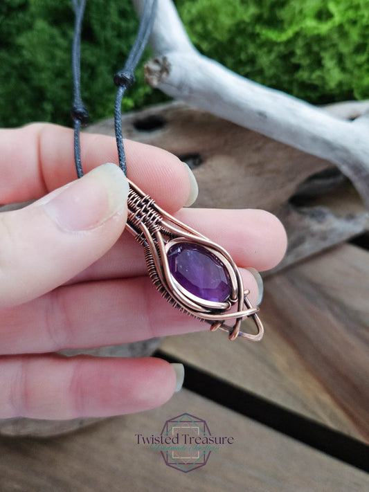 Amethyst Copper Necklace
