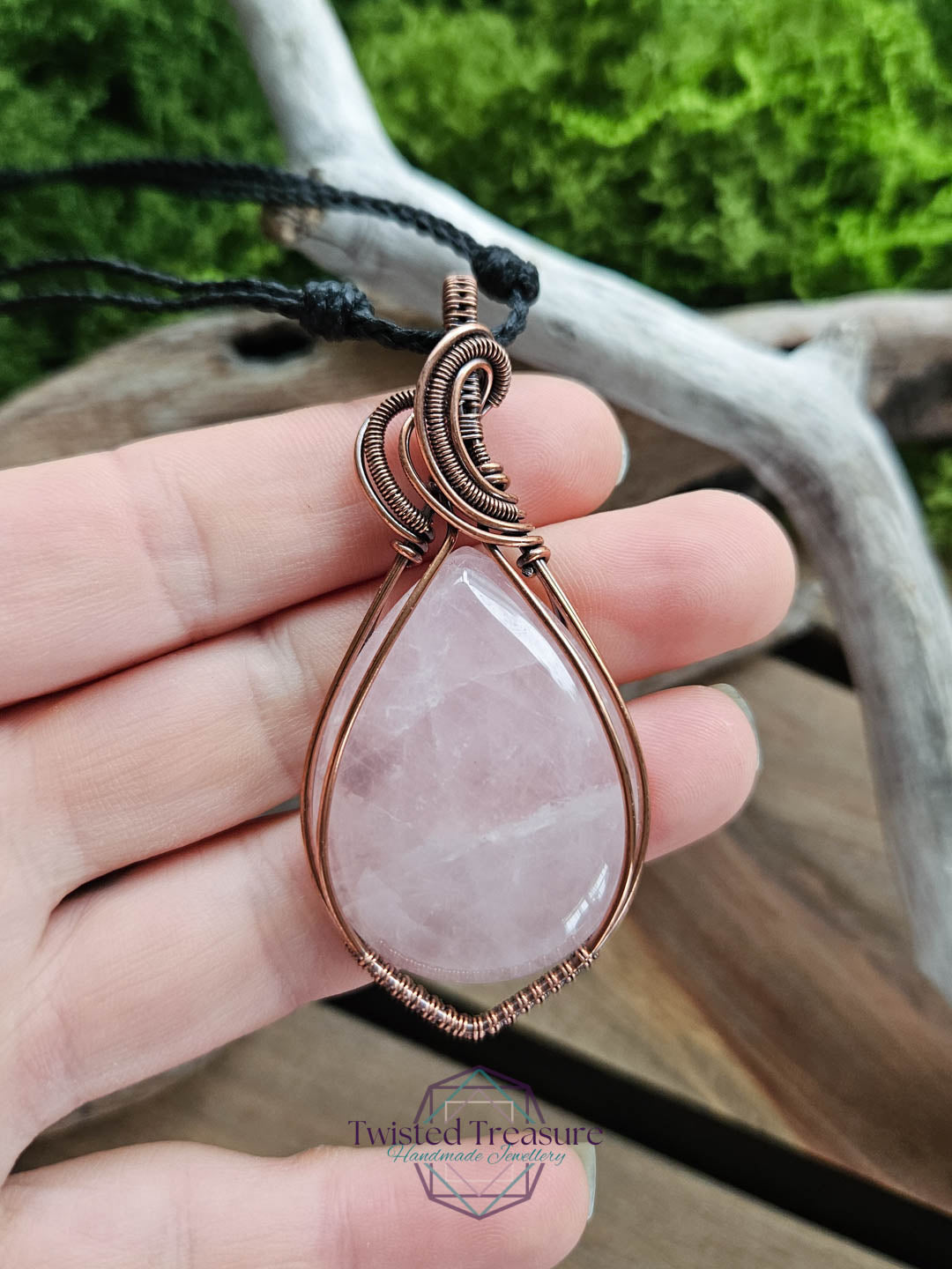 Rose Quartz and Copper Necklace