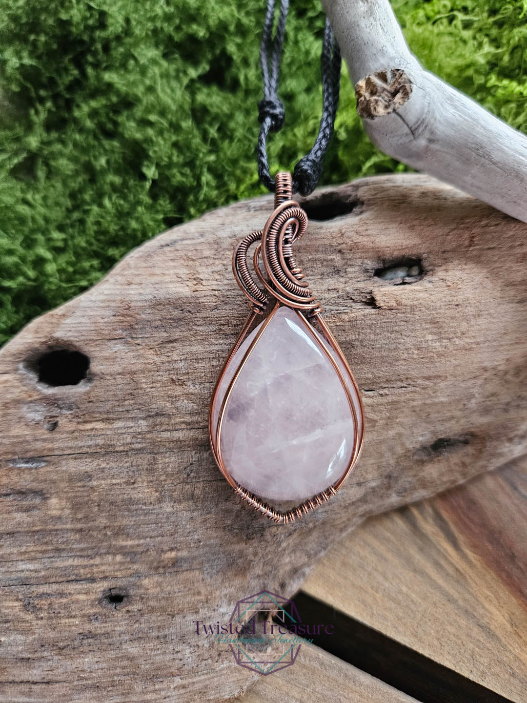 Rose Quartz and Copper Necklace