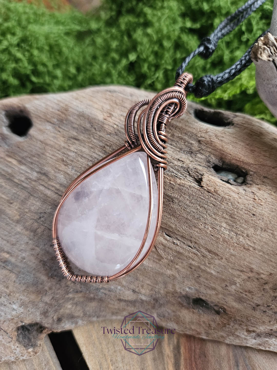 Rose Quartz and Copper Necklace