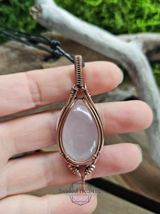 Rose Quartz Copper Necklace
