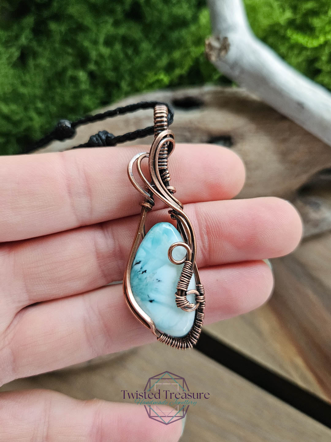 Larimar Copper Necklace