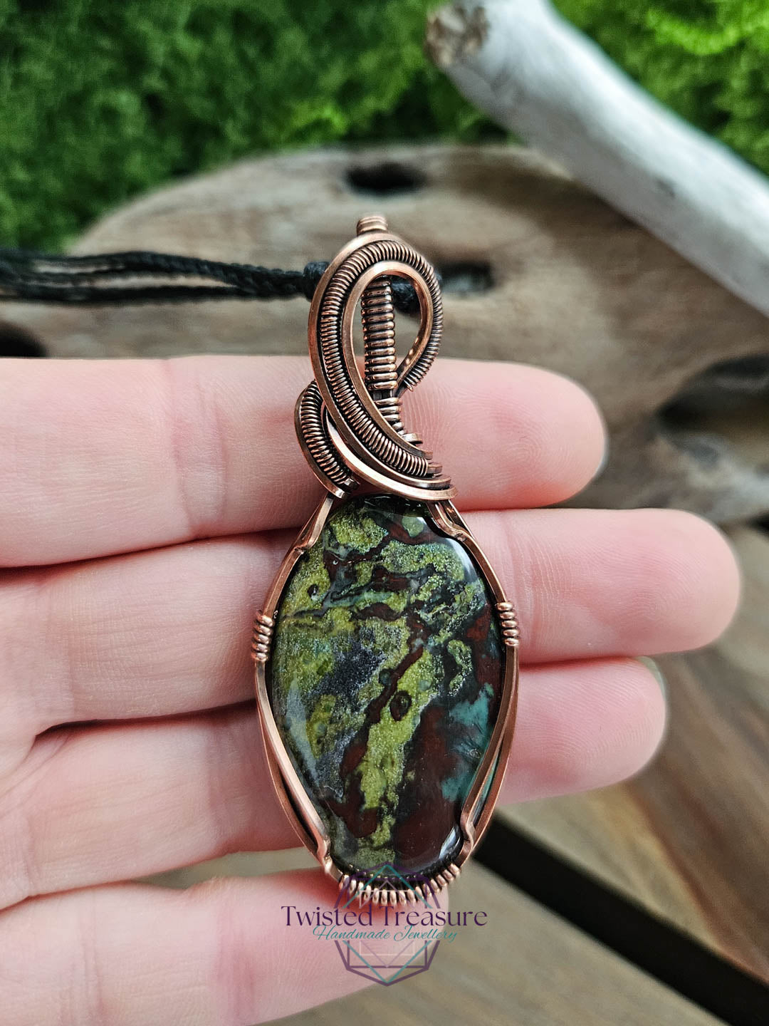 Dragon Blood Jasper Copper Necklace