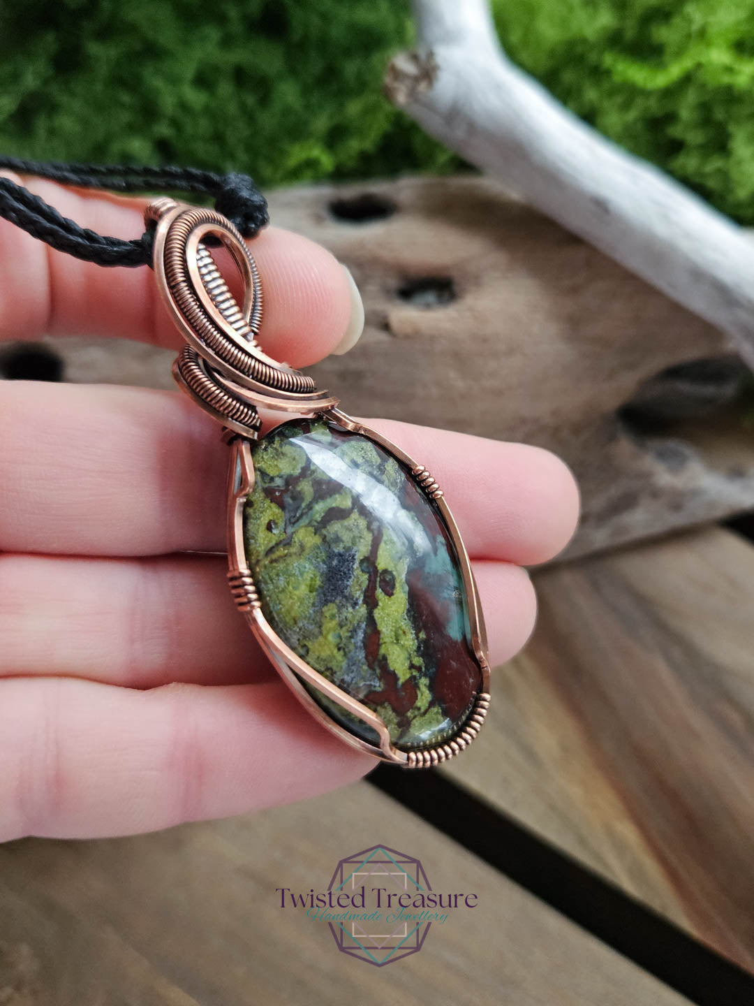 Dragon Blood Jasper Copper Necklace