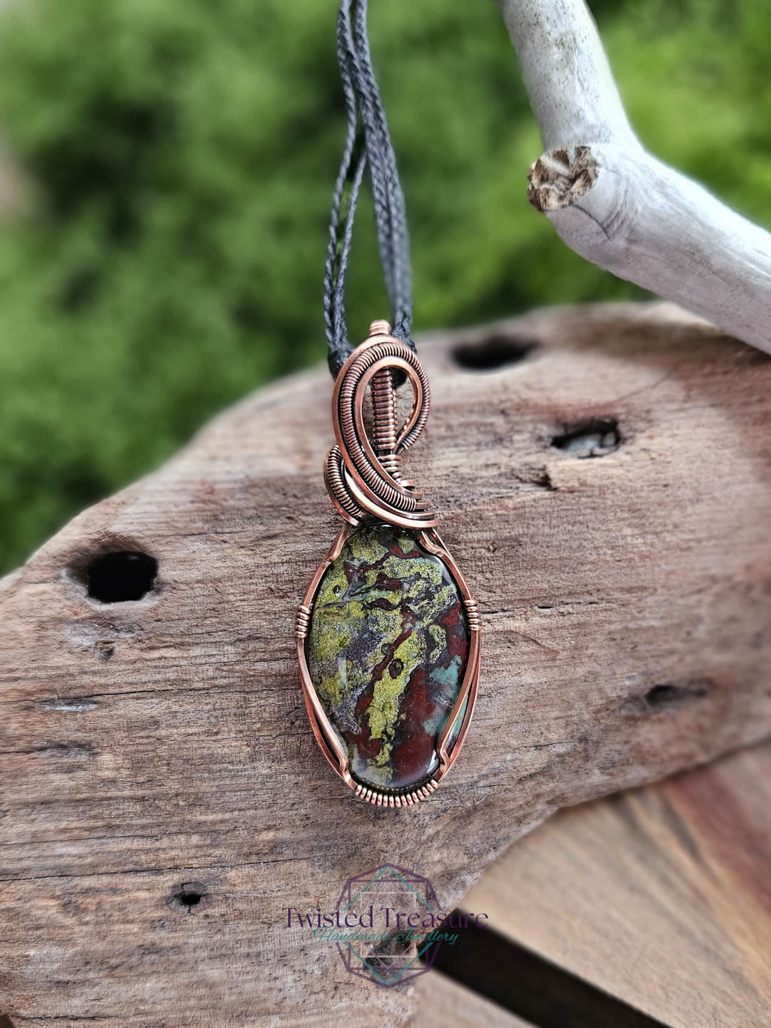 Dragon Blood Jasper Copper Necklace