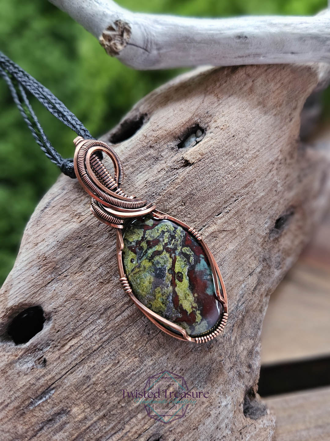 Dragon Blood Jasper Copper Necklace