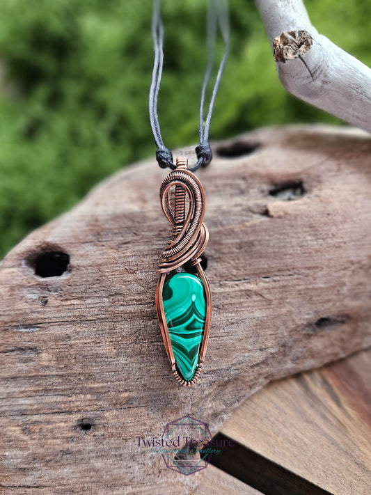 Malachite Copper Necklace