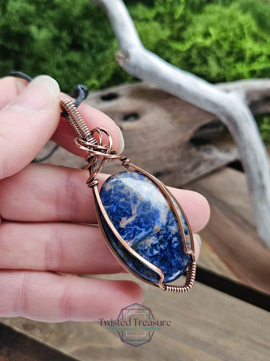 Sodalite Copper Necklace