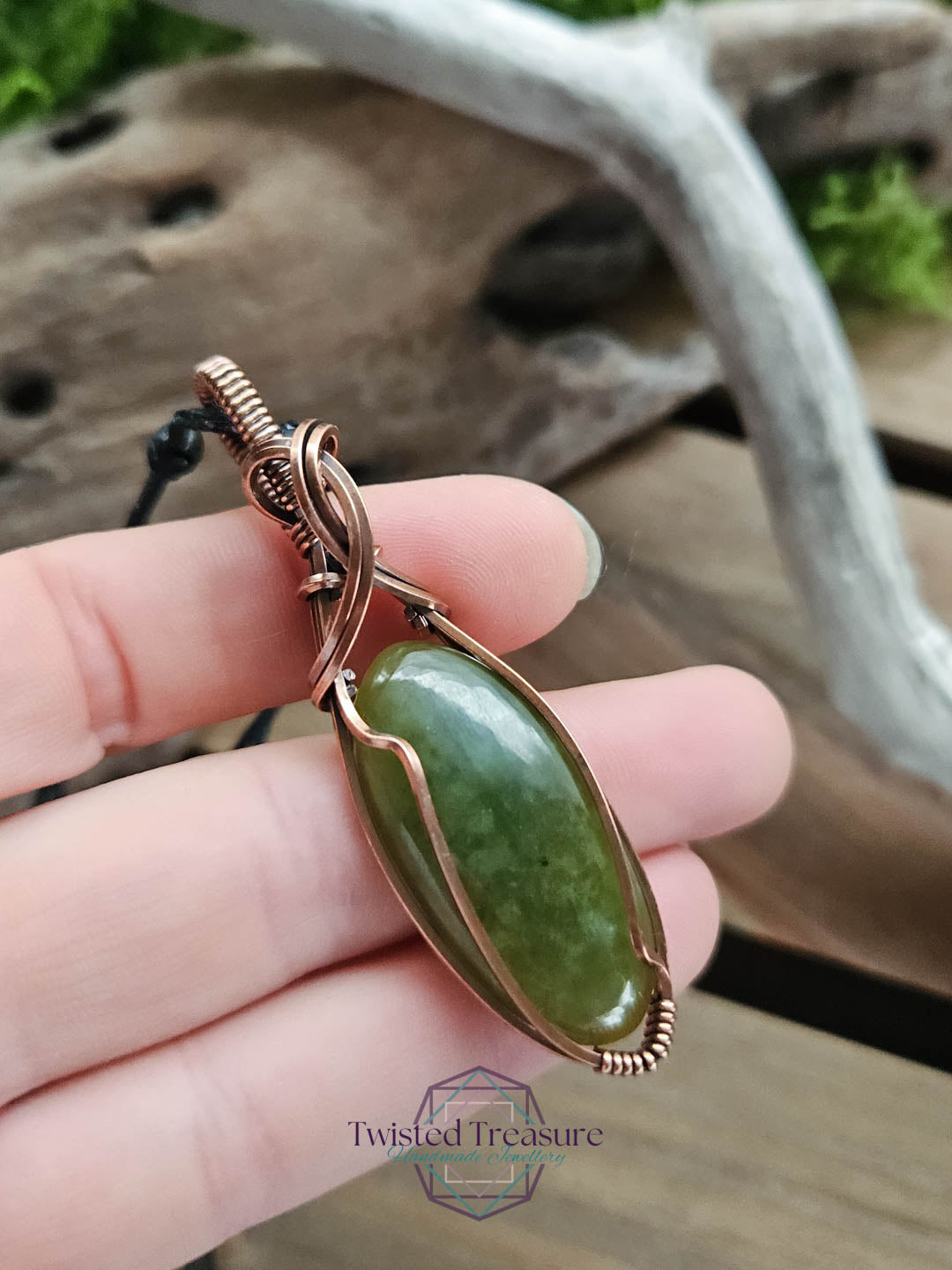 Vesuvianite Copper Necklace