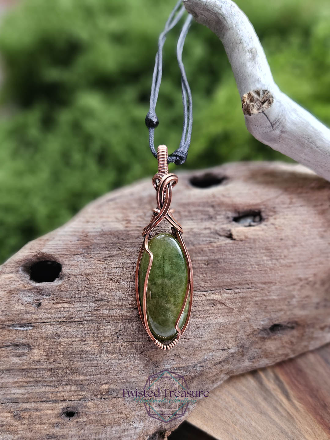 Vesuvianite Copper Necklace