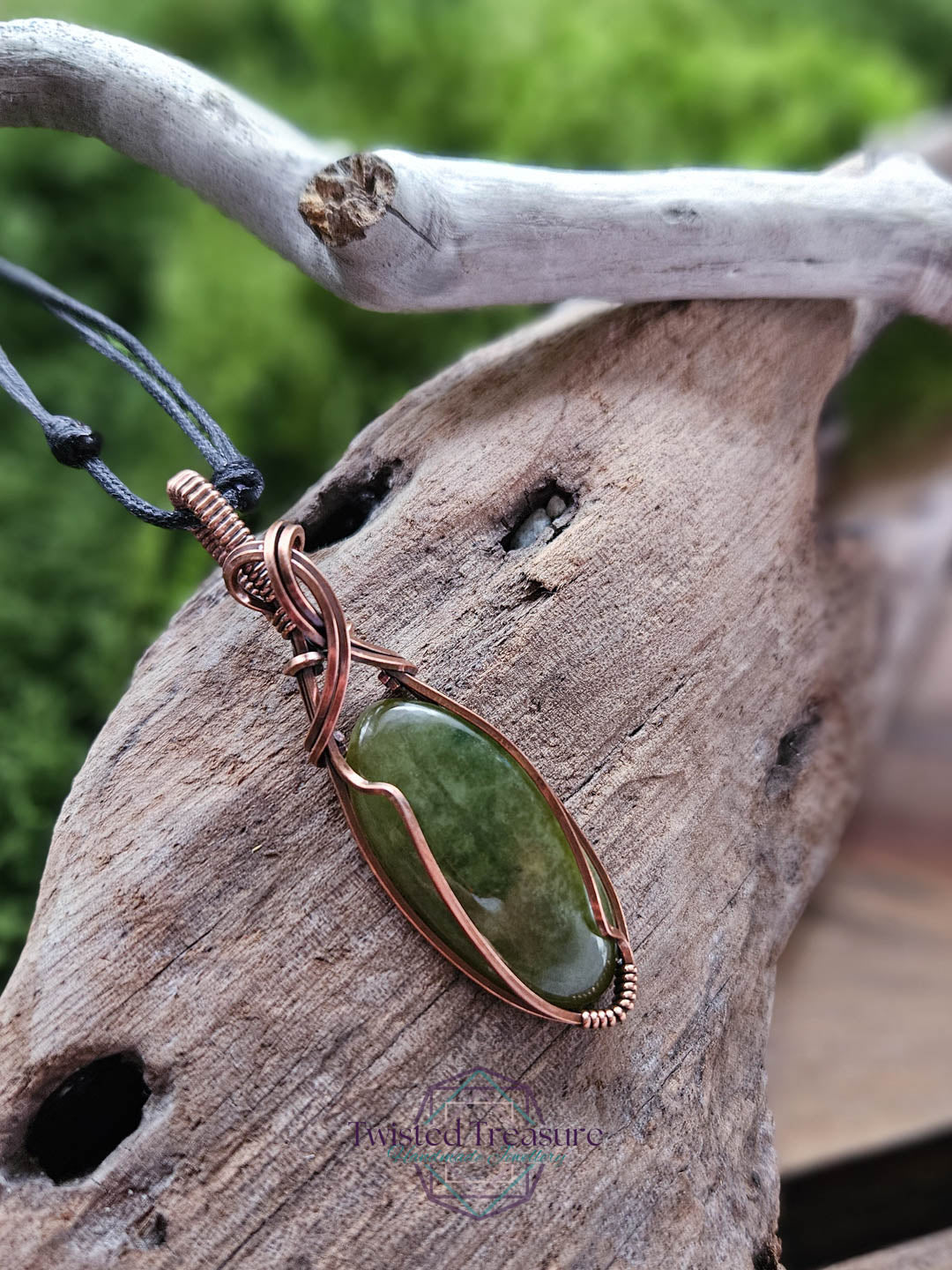 Vesuvianite Copper Necklace