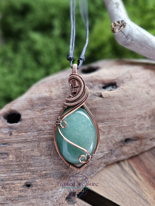 Green Aventurine Copper Necklace