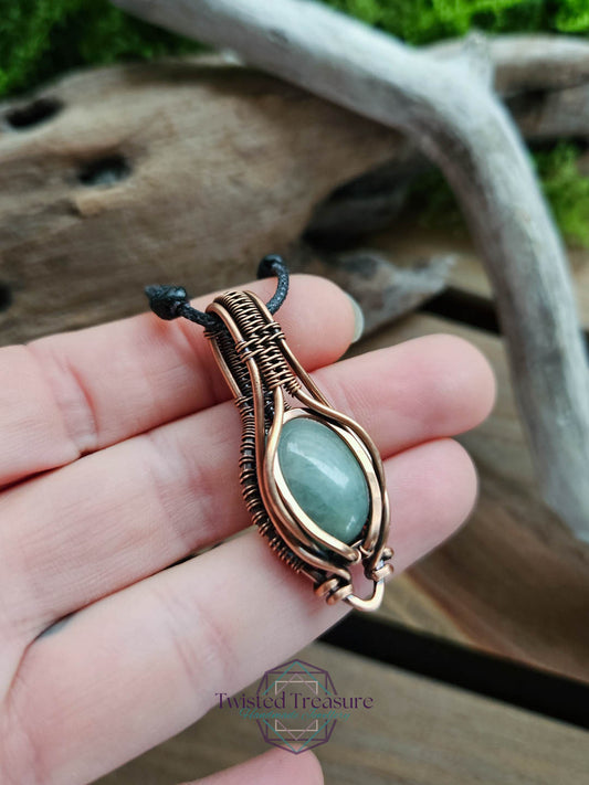 Aquamarine Copper Necklace