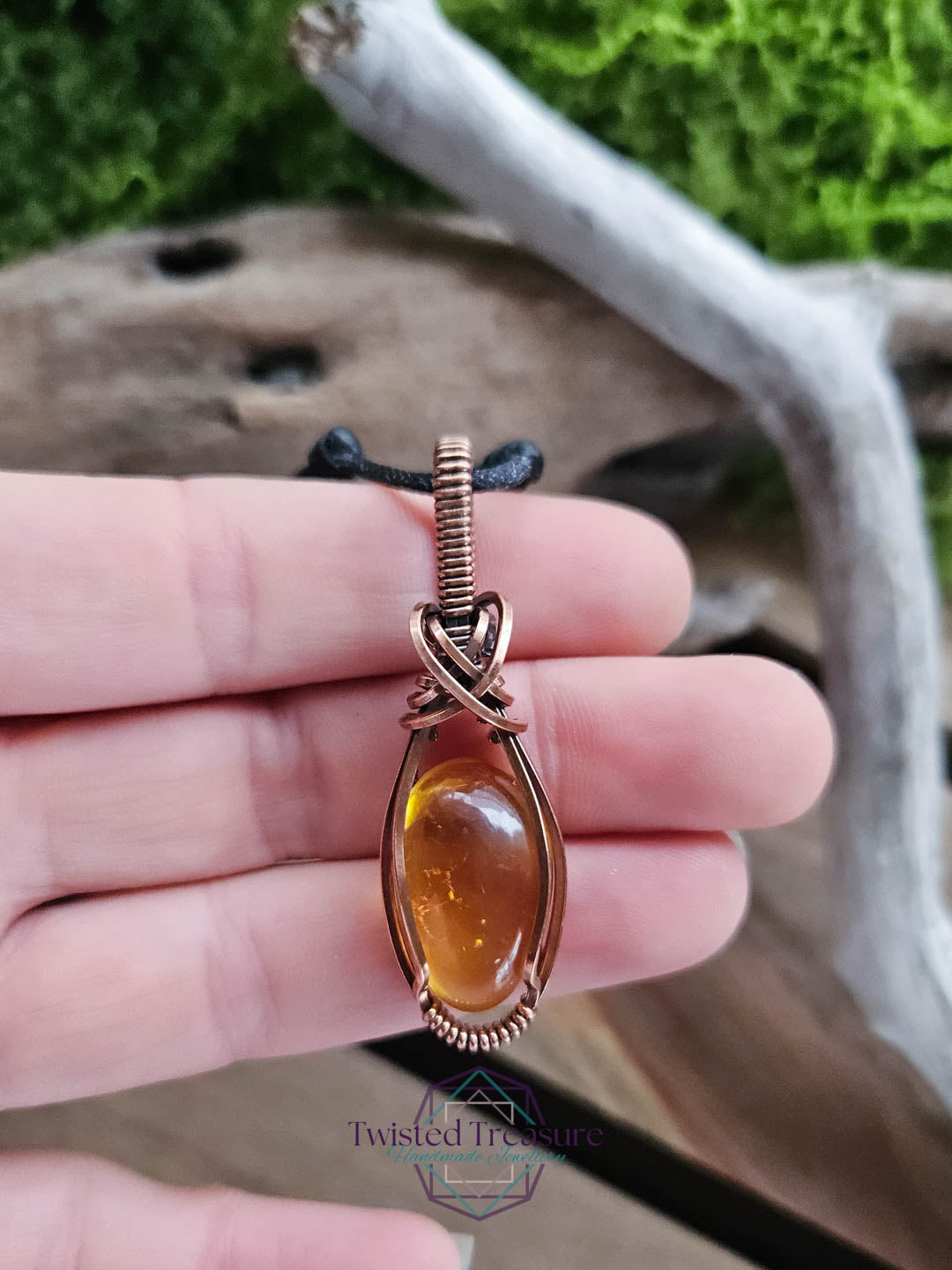 Amber Copper Necklace