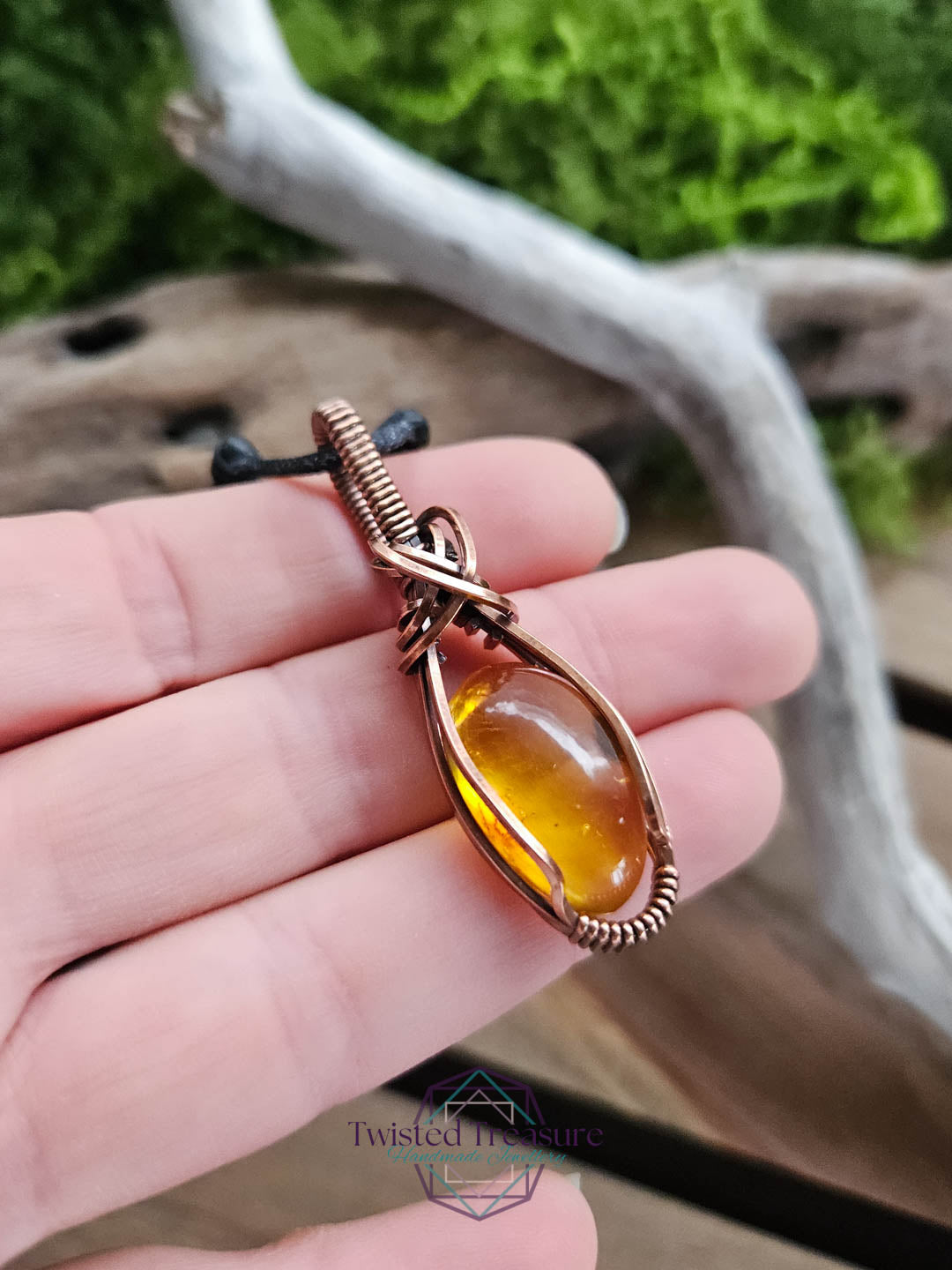 Amber Copper Necklace