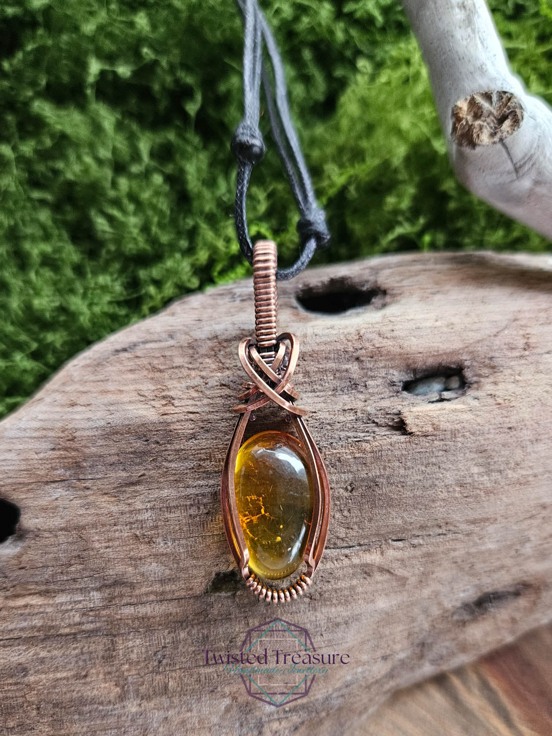 Amber Copper Necklace