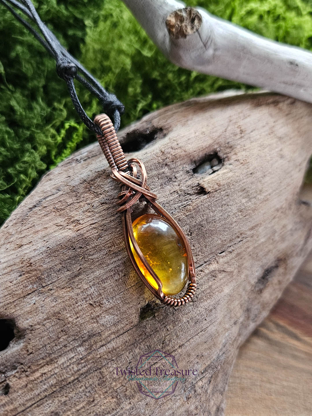 Amber Copper Necklace