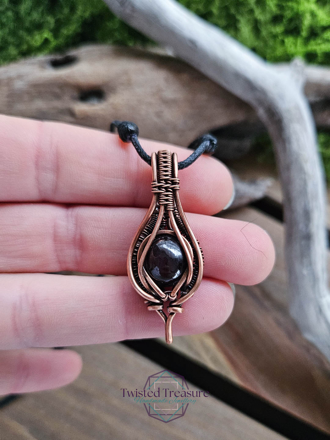 Garnet Copper Necklace