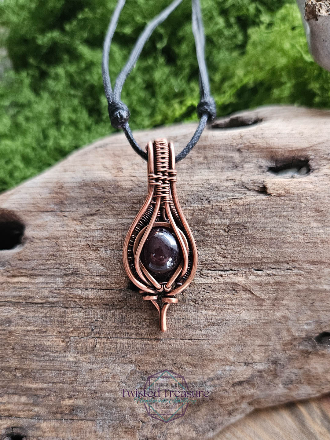Garnet Copper Necklace