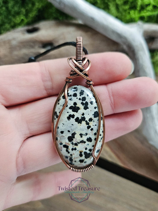 Dalmatian Jasper Copper Necklace