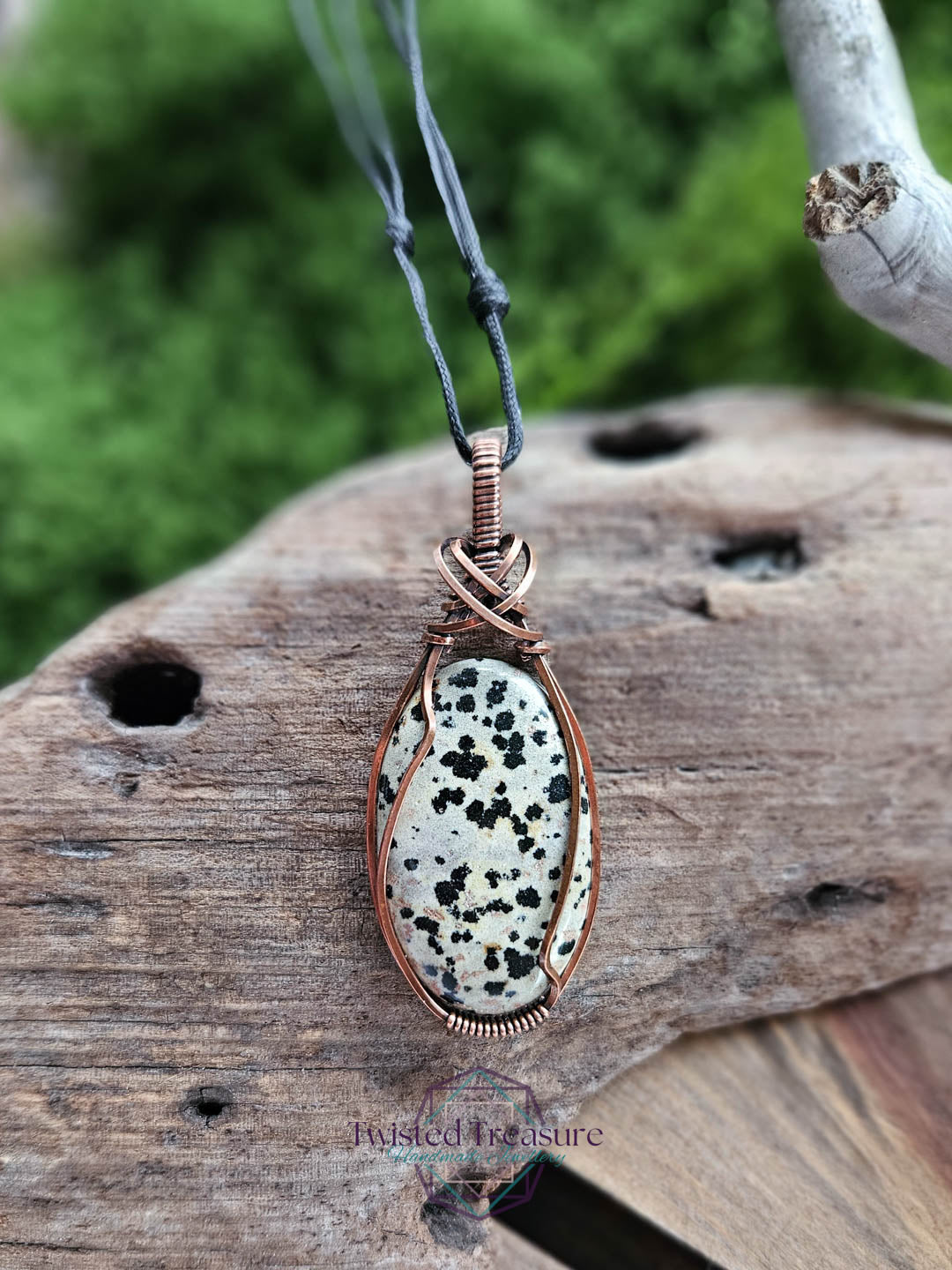 Dalmatian Jasper Copper Necklace