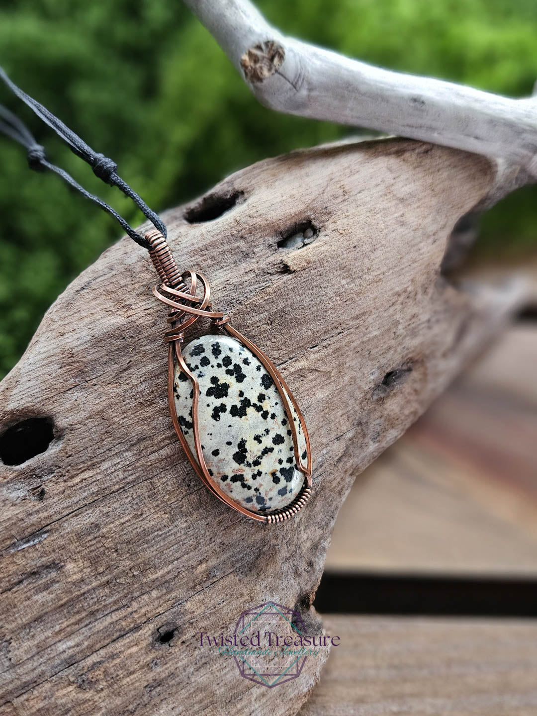 Dalmatian Jasper Copper Necklace