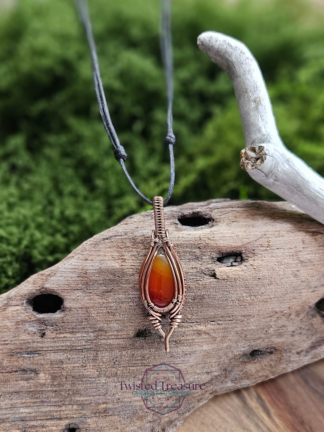 Carnelian Agate Copper Necklace