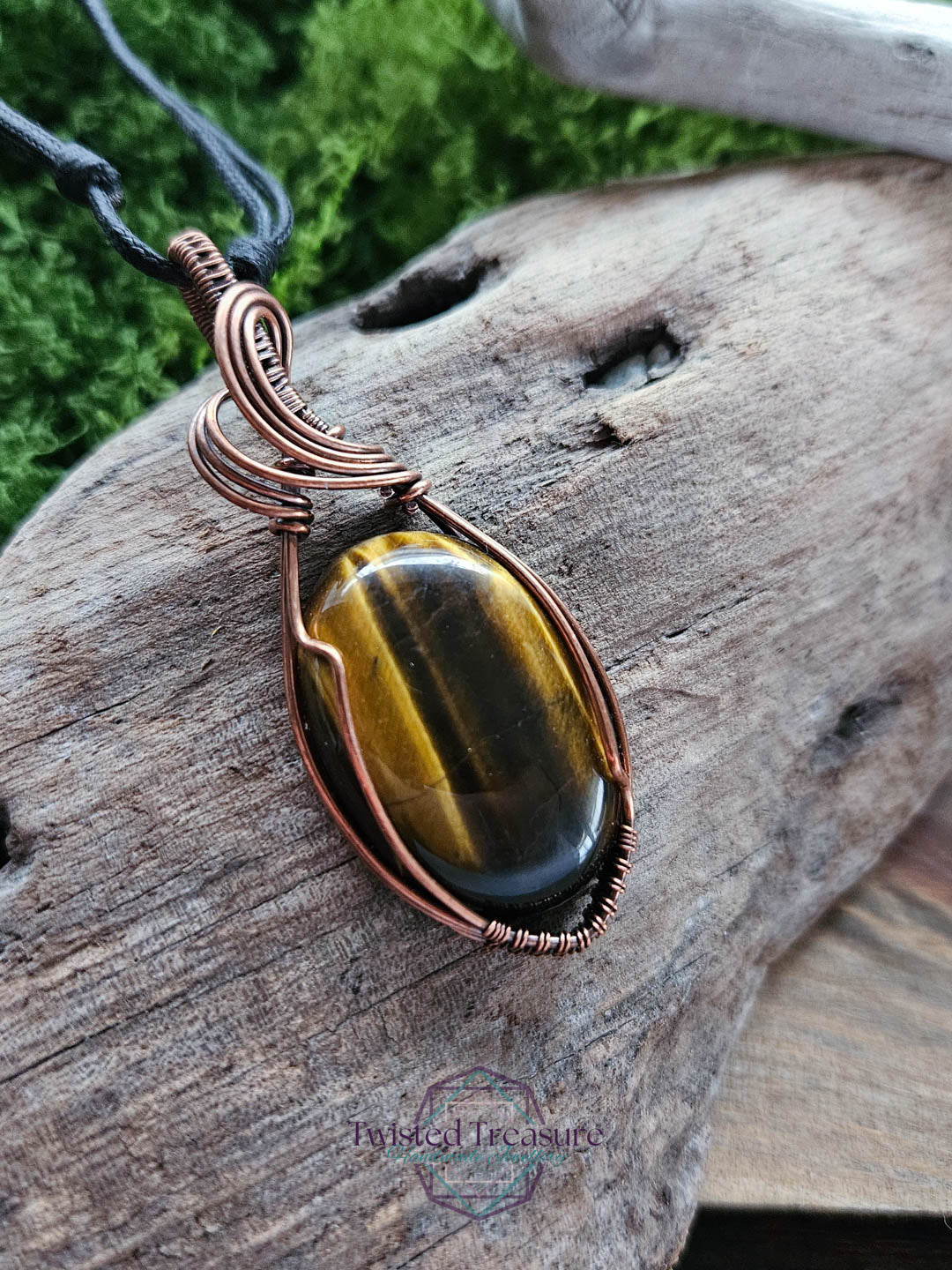 Tiger's Eye and Copper Necklace