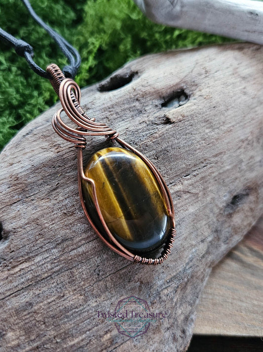 Tiger's Eye and Copper Necklace