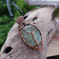 Prehnite Copper Tree Necklace
