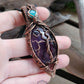 Amethyst, Amazonite and Copper Necklace
