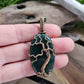Moss Agate and Bronze Tree Necklace