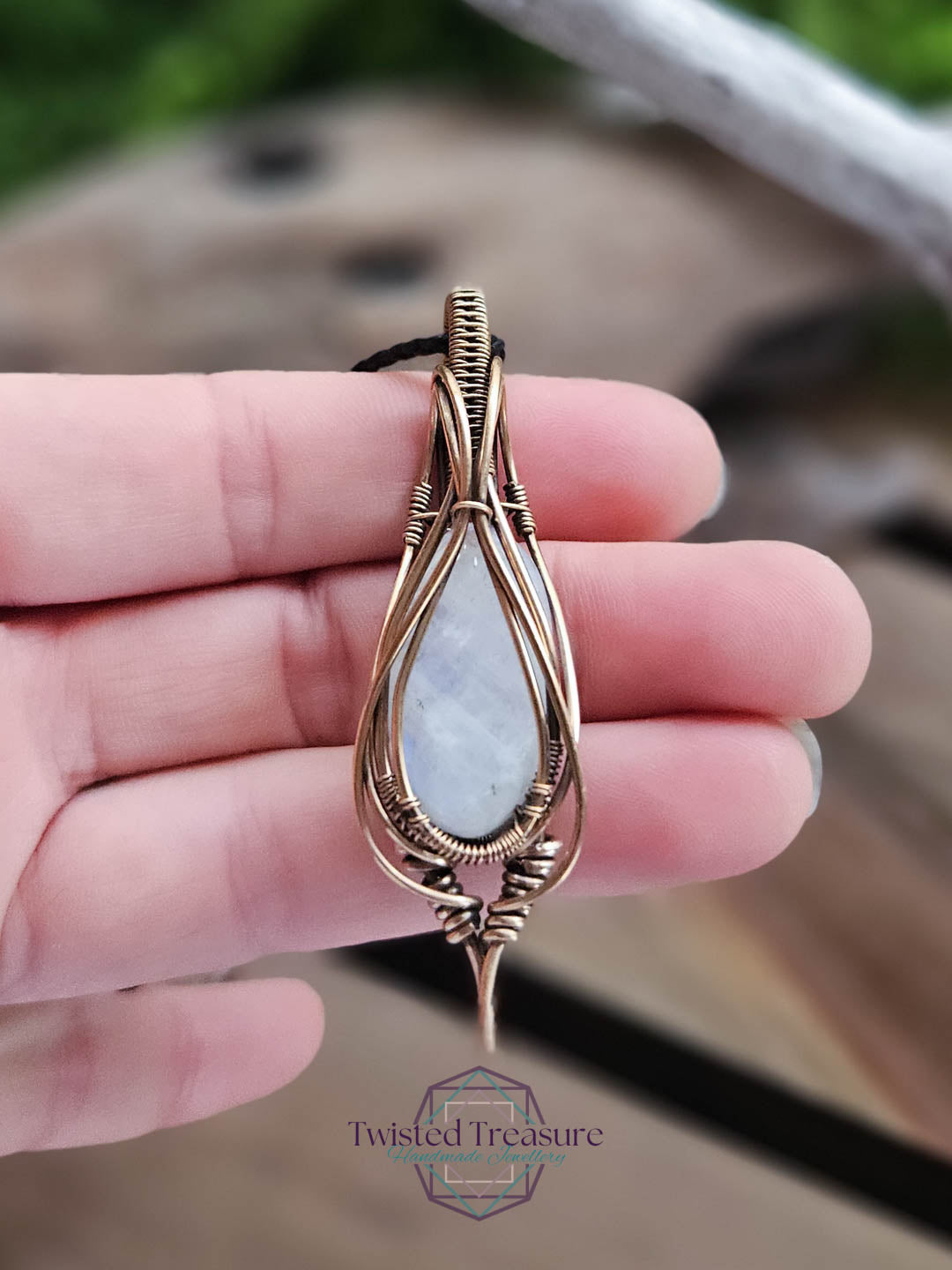 Moonstone Bronze Necklace