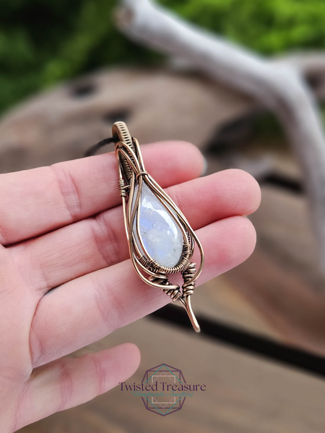 Moonstone Bronze Necklace