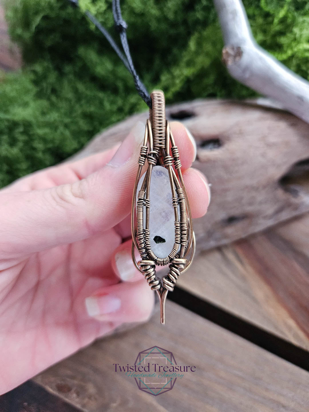 Moonstone Bronze Necklace