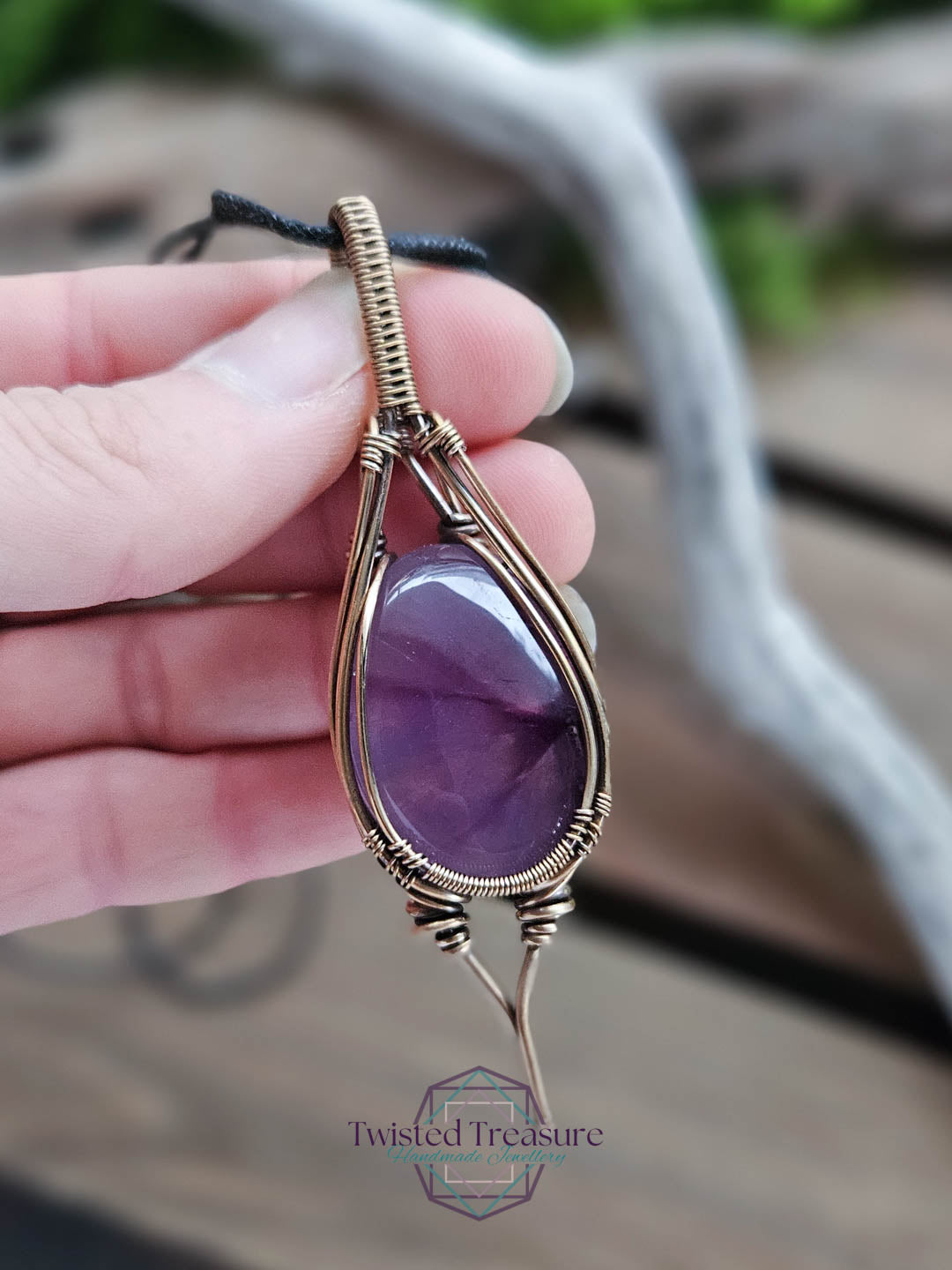 Amethyst Bronze Necklace