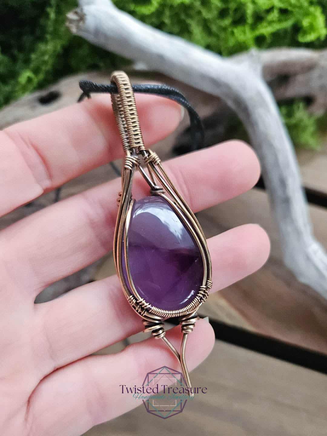 Amethyst Bronze Necklace