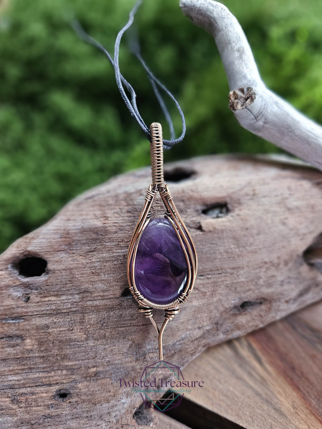 Amethyst Bronze Necklace